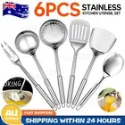 6pcs Stainless Steel Kitchen Utensil Cooking Tool Set Serving Spoon Cookware A