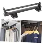 Adjustable Pull-Out Clothes Hanger Rod, Extendable Wardrobe Clothing Rail,