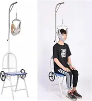 Cervical Traction Device，Neck Traction， Neck Traction Device Foldable Chair, Neck Stretcher Stool, Spinal Neck Decompressor Physical Therapy Aid(Style 2)