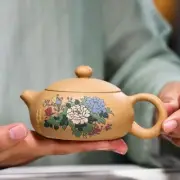 5.2" Chinese Yixing Purple Clay Teapots Raw Ore Section Mud Flat Xishi Tea Pot