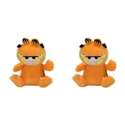 2PK Garfield Small Plush Soft Stuffed Animal Cuddle Toy Kids/Children Orange 3y+