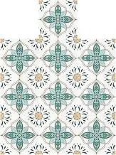10 Vintage Style Tile Stickers | Retro Tile Stickers Backsplash | Decorative Ceramic Tiles Sticker | Flowers Ceramic Tile Wall Stickers for Kitchen Bathroom Staircase Decor