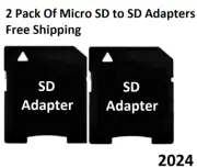 2 Pack Micro SD TF TransFlash to SD Memory Card Converter Adapter SD Card