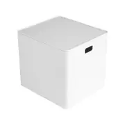 Inabox 35L White Cotton Stackable Cube w/ Lid