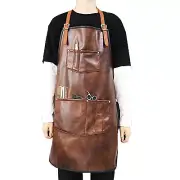 PU Leather Hair Cutting Hairdressing Barber Apron Work Apron Salon Apron