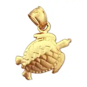 14K Gold Turtle Charm
