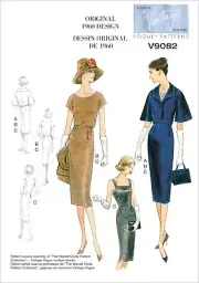 VOGUE SEWING PATTERN 9082 MISSES 6-14 RETRO/VINTAGE 1960s JACKET, DRESS & TOP