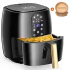 5.2QT Air Fryer Oven, Digital Touchscreen, 5 Presets, Dishwasher-Safe, 50 Liner