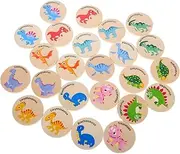 Generic 24pcs Dinosaur Cognition Matching Game for Engaging Memory to Enhance Concentration and Problem Solving Skills Interactive Wooden Learning Game