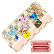 Louis Vuitton Long Wallet Zippy N60139 Damier Azur Bird And Bag 18651