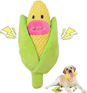Puzzle Squeaky Dog Toys - iZiv Interactive Puppy Vegetable Plush Snuffle Toy, Food Leakage Dog Chew Toys, Dog Training Toy for Small/Medium Dogs, Treat Dispensing Game(Corn)