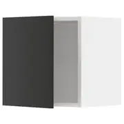 METOD wall cabinet, white/Nickebo matt anthracite, 40x37x40 cm