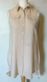 Warehouse Sleeveless Western Lace Tunic Top Size 10 Uk BNWT RRP £31.99 Beige