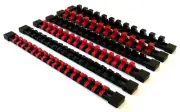 6 GOLIATH INDUSTRIAL ABS MOUNTABLE SOCKET RAIL RACK HOLDER ORGANIZER 1/4 3/8 1/2