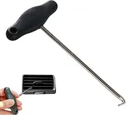 Automotive Vent Hook Tool - Steel T-Handle Puller for Car AC Outlet and Trim Removal | Professional Hand Tool for Removing Glass Regulators, Tire Stones, Air Vents and Indoor Components