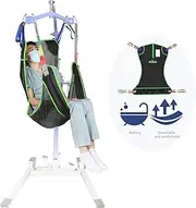 EZ Assistive Universal Full Body Patient Lift Sling, Mesh Fabric Patient Sling Transfer and Bathing aids, 500lb Weight Capacity (Large-Black)