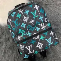 在飛比找PopChill優惠-[二手] Louis Vuitton LV 黑色字紋拼彩繪塗