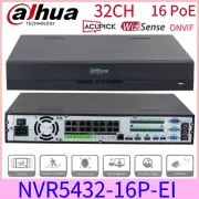 Dahua NVR5432-16P-EI 32CH+16PoE 4HDD NVR 4SATA ports 32MP Network Video Recorder