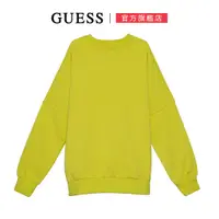 在飛比找蝦皮商城優惠-【GUESS】男女同款-極簡搭配閃爍大學T-黃()