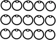 ibasenice 15Pcs Silicone Dog Tag Silencers Durable Mute Circles for Pet Id Tags Lightweight and Comfortable for Dogs and Cats Prevents Tag Clanking Black