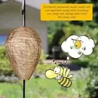 1x Wasp Nest Deterrents Waterproof Fake Hornets Nest n Trap Yellow w Jacket A6X5