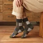 Male Plush Socks Thicked Middle Tube Socks Lattice Socks Wool Socks Men Hosiery
