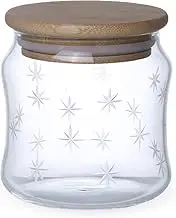 J-kitchens Nostalgia Pickled Food Jar/Heat Resistant Container Glass Canister 3.0 x 3.5 inches (7.6 x 9.0 cm) 380cc Snow Pattern Concave Current Model