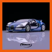 MAR 2025 Mortal 1/64 Bugatti Veyron Super Sport Car Chrome Blue