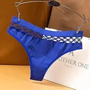 [FARZAH] Women Panties Female Underwear 3PCS/Set Sexy G-String Thongs Cotton Women Panties Hollow Out Slip Femme Plus Size S-XXL Underwear for Women Female Lingerie Underpants(Blue 1pc,S)
