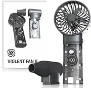 Bewinner 2-in-1 Mini Jet Dry Blower & Handheld Outdoor Fan - Portable Electric Air Duster with Power LED Display & Multi Wind Speeds, Car Dryer Air Blower for Car, PC