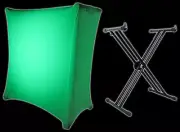 Rockville RKS30X Double X Braced Keyboard Stand w/Push Button Lock + DJ Scrim