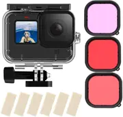 TELESIN Waterproof Housing with 3-Pack DIVE Filters for GoPro HERO13/12/11 Black/10/9