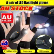 Rechargeable Flashlight Glove Fingerless Glove LED Lighting Repair Finger LaHI