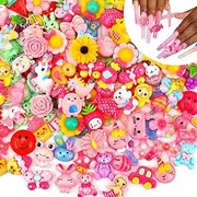 Mity Rain Nail Charms - 150pcs Kawaii Flatback Resin 3D Charms for Slime and Nail Art Decorations Supplies