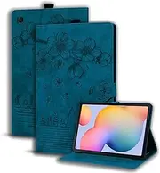 [AsWant] Case for Samsung Galaxy Tab S6 Lite 10.4 Inch 2022/2020 (SM-P610/P613/P615/P619), with Support/Wallet Function Case for Galaxy Tab S6 Lite 2020 P610 / P615 (Blue)