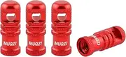 Mountain Bike Tire Presta Valve Stem Caps with Valve Core Removing Function Tool, Red