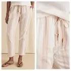 FAHERTY Topanga Pants Maple Serape Striped Lightweight Organic Cotton Sz M Nee
