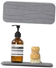 Fast Drying Diatomite Bathroom Tray, Soap Dish Holders & Toothbrush Gary-wave