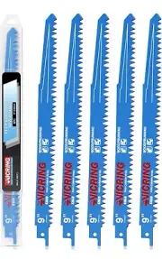 Vicring Reciprocating Saw Blades 5 Piece Sku#:68571 9" Reciprocating Saw Blades