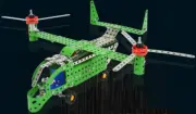 DIY Mechanical Metal Building Block Set Helicopter Model Kit STEM Toy Age 8 Up