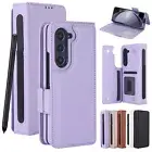 For Samsung Galaxy Z Fold6/Fold5/Fold4/Fold3 RFID Blocking Leather Wallet Case