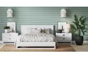 Brosa Monterey Hamptons Style Bed Frame (White Wash, Queen)