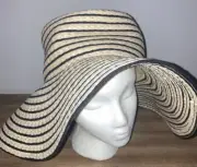 Women's A New Day Beige & Tan Packable Floppy Hat One Size New With Tag