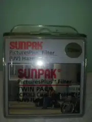 52MM TWIN PAK (SUNPAK BRAND) FILTER NEW! CIRCULAR POLARIZER & UV HAZE