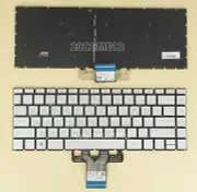 New For HP Pavilion 14-dd 14-dd0000 Series Keyboard Backlit Russian RU Silver
