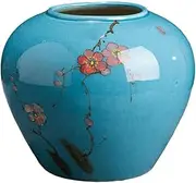 LWLYLCHBM Vase New Chinese Style Ceramic Painted Vase Decoration Dining Table Flower Table Home Living Room Decoration Blue Vase Decorative Flower Vase -A:High 18 cm