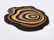 Irregular Shaped Kids Rug Hand Tufted Modern Wool Doormat Wool Carpet 5x5 Ft Rug