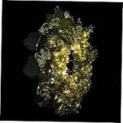 1pc Eucalyptus Wreath Floral Dried Eucalyptus Indoors Eucalyptus Garland Eucalyptus Branches Autumn Wreath Room Decor Outdoor Leave Home Decor Eucalyptus Leaf Garland Plastic Green