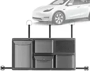 Boot Seat Organiser, Trunk Food Organiser, Waterproof Safety Bag, Leather Vehicle Back Seat Trunk Storage Organiser for Road Trip Travel