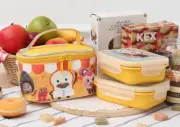 Bread barber shop Double Lock Stainless Steel 2-tier Bag Set Lunch Box